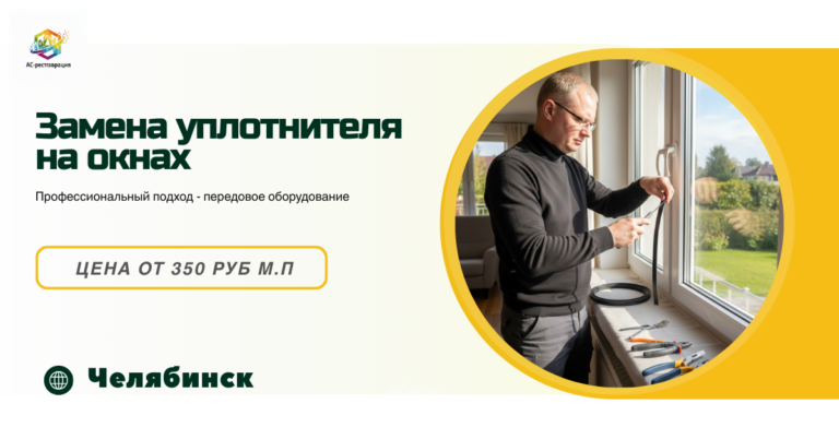 замена уплотнителя на окнах в челябинске